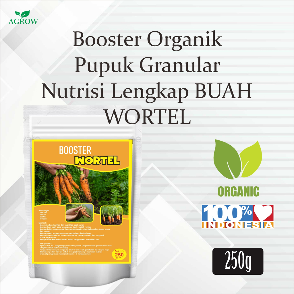 booster organik wortel pupuk granular 250gram