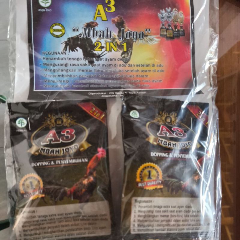 Mbah Joyo A3 Jamu Doping Ayam Jago Aduan