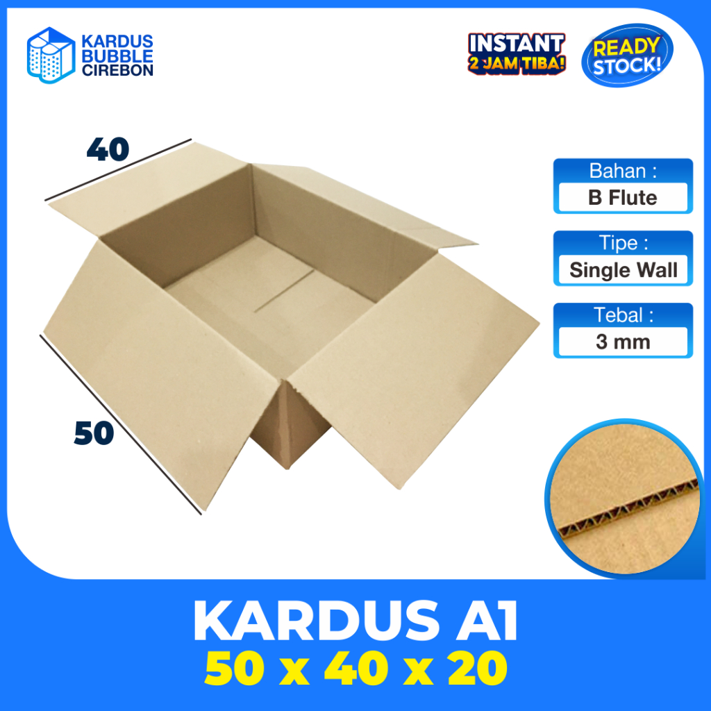 

kardus box packing polos 50x40x20 cm