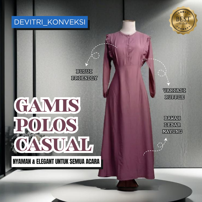 GAMIS POLOS CASSUAL BUSUI FRIENDLY II GAMIS BERBAGAI ACARA