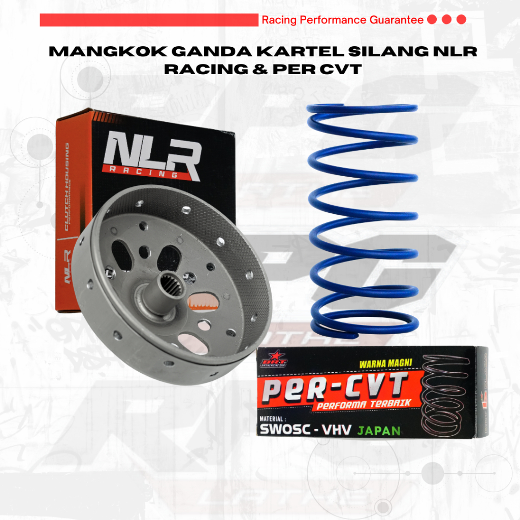 mangkok ganda kartel NLR RACING &  Per CVT BRT untuk motor beat fi