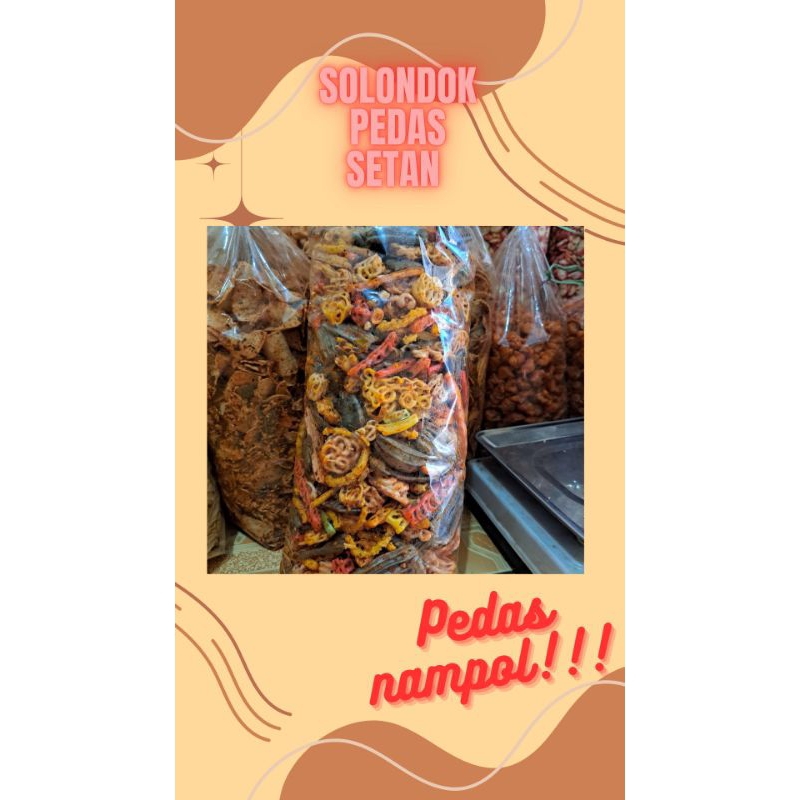 

Seblak kering campur pedas setan