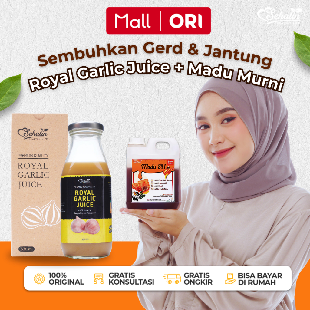 

Royal Garlic Juice Jus Bawang Putih Tunggal + Madu Murni Asli Pure Honey 1kg