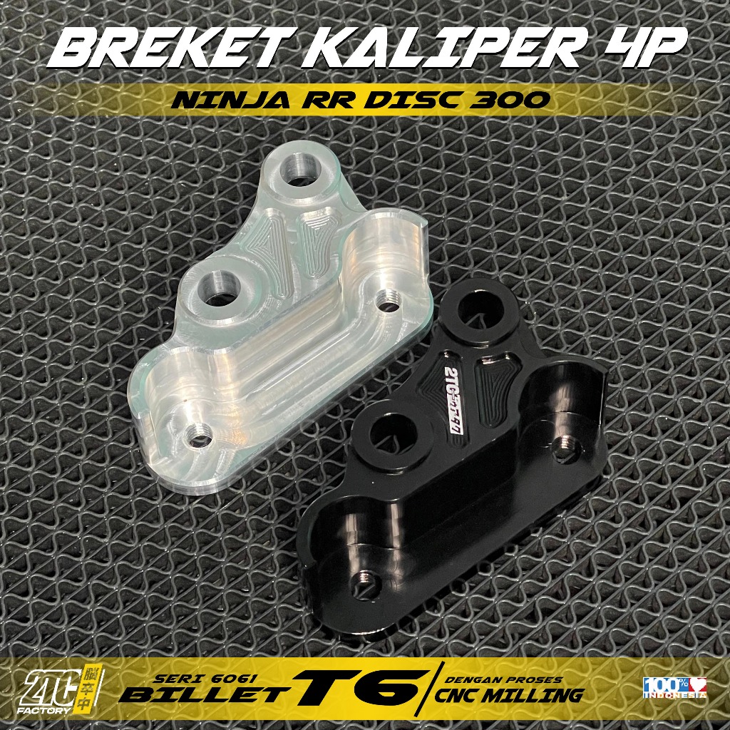 BREKET KALIPER BREMBO NINJA RR 4P POT PISTON PNP DISC UKURAN 300