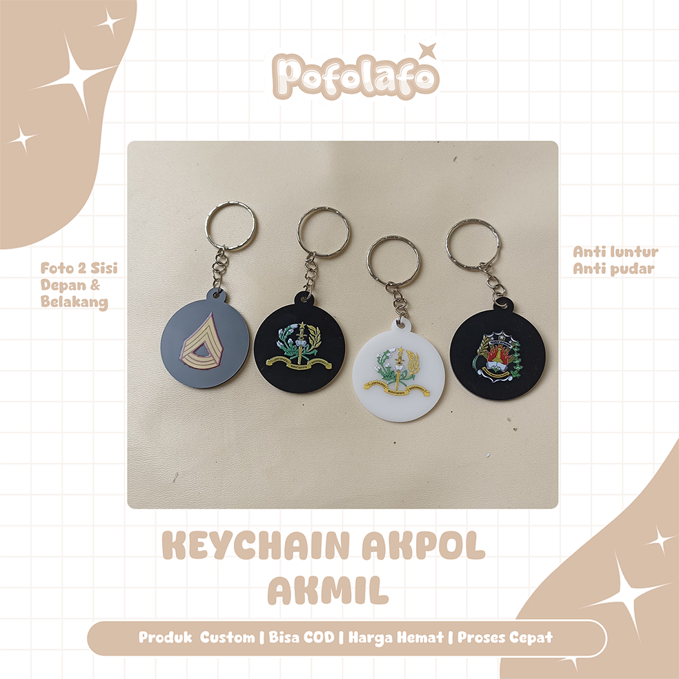 KEYCHAIN AKPOL AKMIL GANTUNGAN KUNCI AKPOL AKMIL  KUNCI TARUNA, AKPOL, KOPASSUS, AKMIL, AAU, AAL