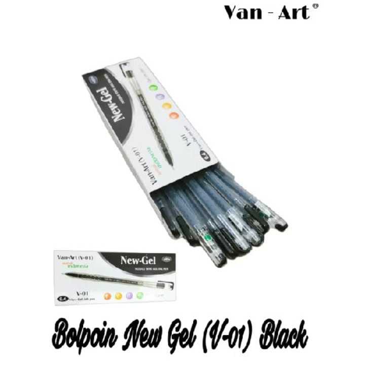 

Bolpoin New Gel Van-Art V-01 HITAM (1pack 12pc)