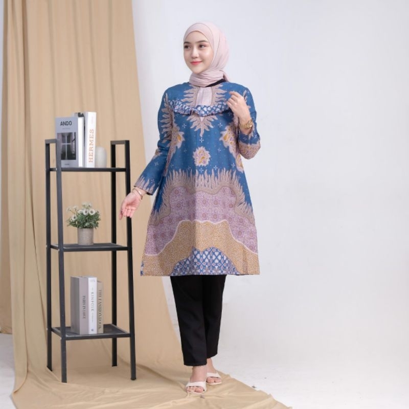 ATASAN TUNIK WANITA BATIK SIZE JUMBO SIZE LD 150/140/130/120/110cm MODERN