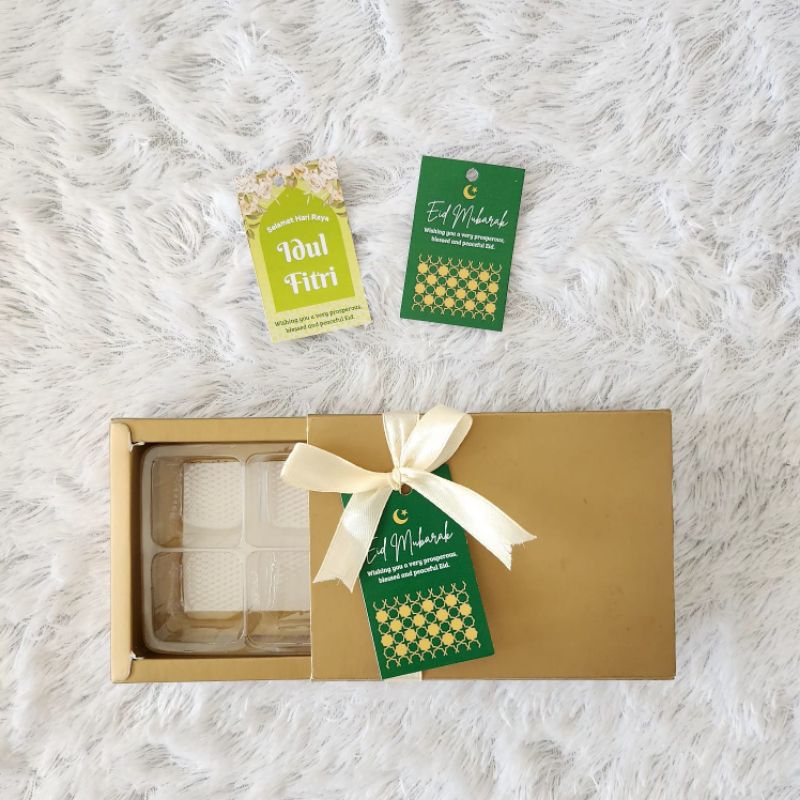 

(5 pc) Mini Box Sekat 6 Idul Fitri Hampers Lebaran Packaging Dus hole 6 Nastar