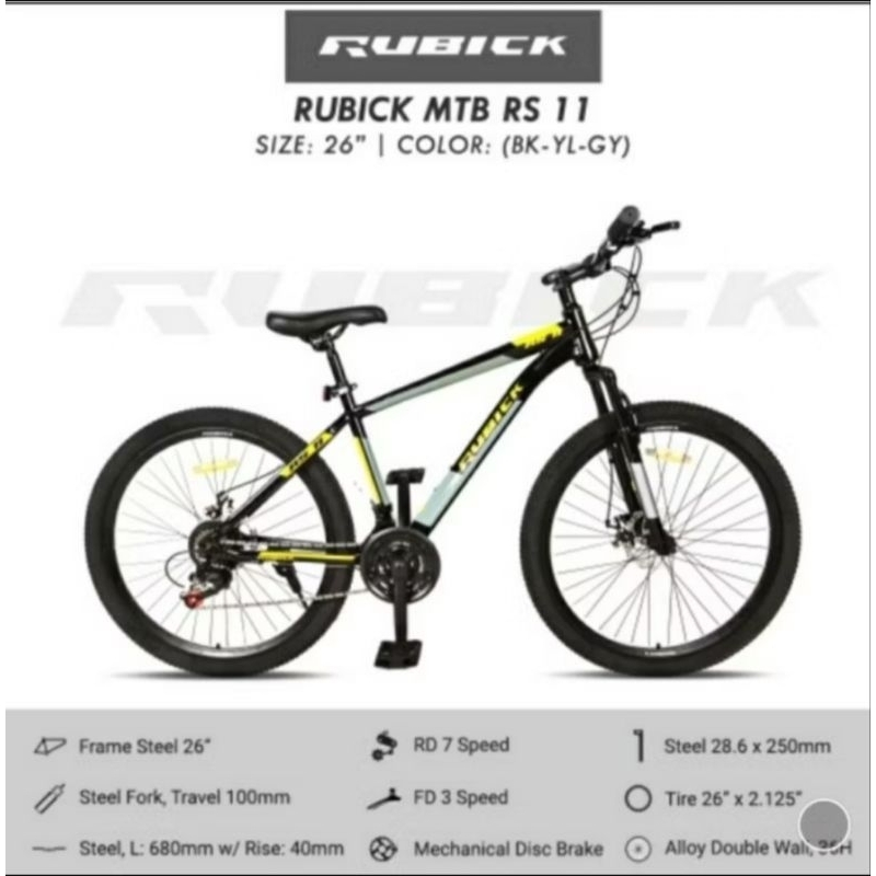 Sepeda Gunung /MTB 24-26 inch,Rubick termurah new produk