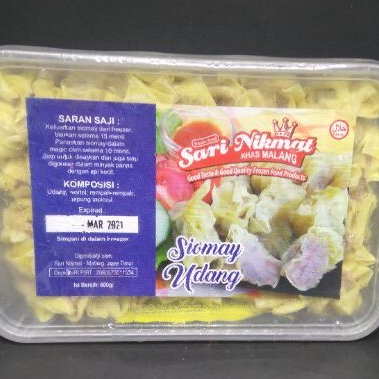Craft Ceedar Sari Nikmat Siomay Udang 20 Pcs 500 Gr /Siomay /Ikan /Nugget /Dimsum /Frozenfood