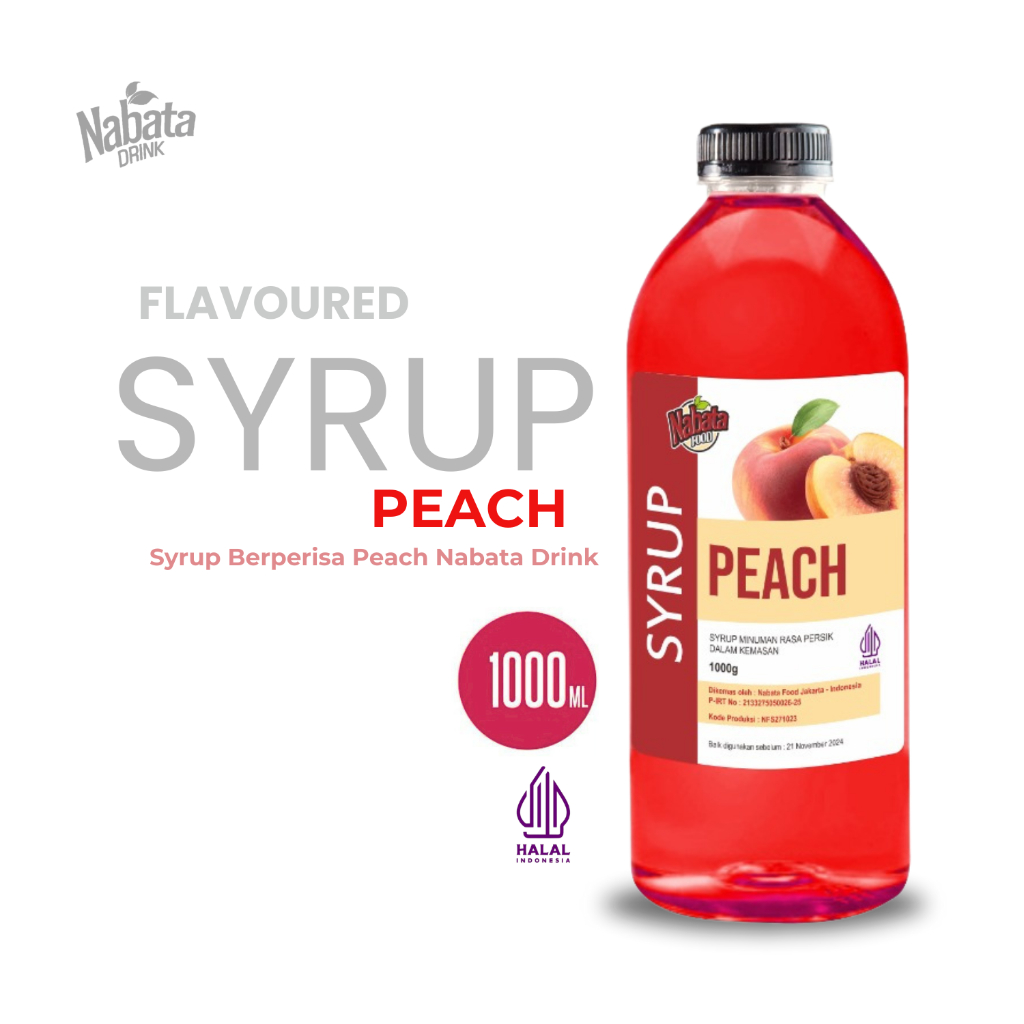 

Sirup Peach 1000ML Nabata Drink - Syrup Peach Untuk Teh Cafe Restauran