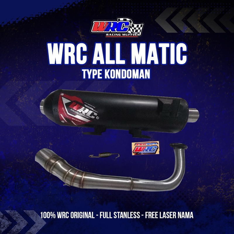 WRC KNALPOT TYPE KONDOMAN ALL MATIC / 100% WRC ORIGINAL / FREE LASER NAMA / FREE REQUEST SUARA / WRC