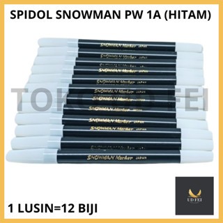 

(1 LUSIN=12 PCS) Spidol Snowman/ Spidol Snowman Hitam/ Spidol Snowman hitam lusinan/ SPIDOL SNOWMAN PW 1 A HITAM
