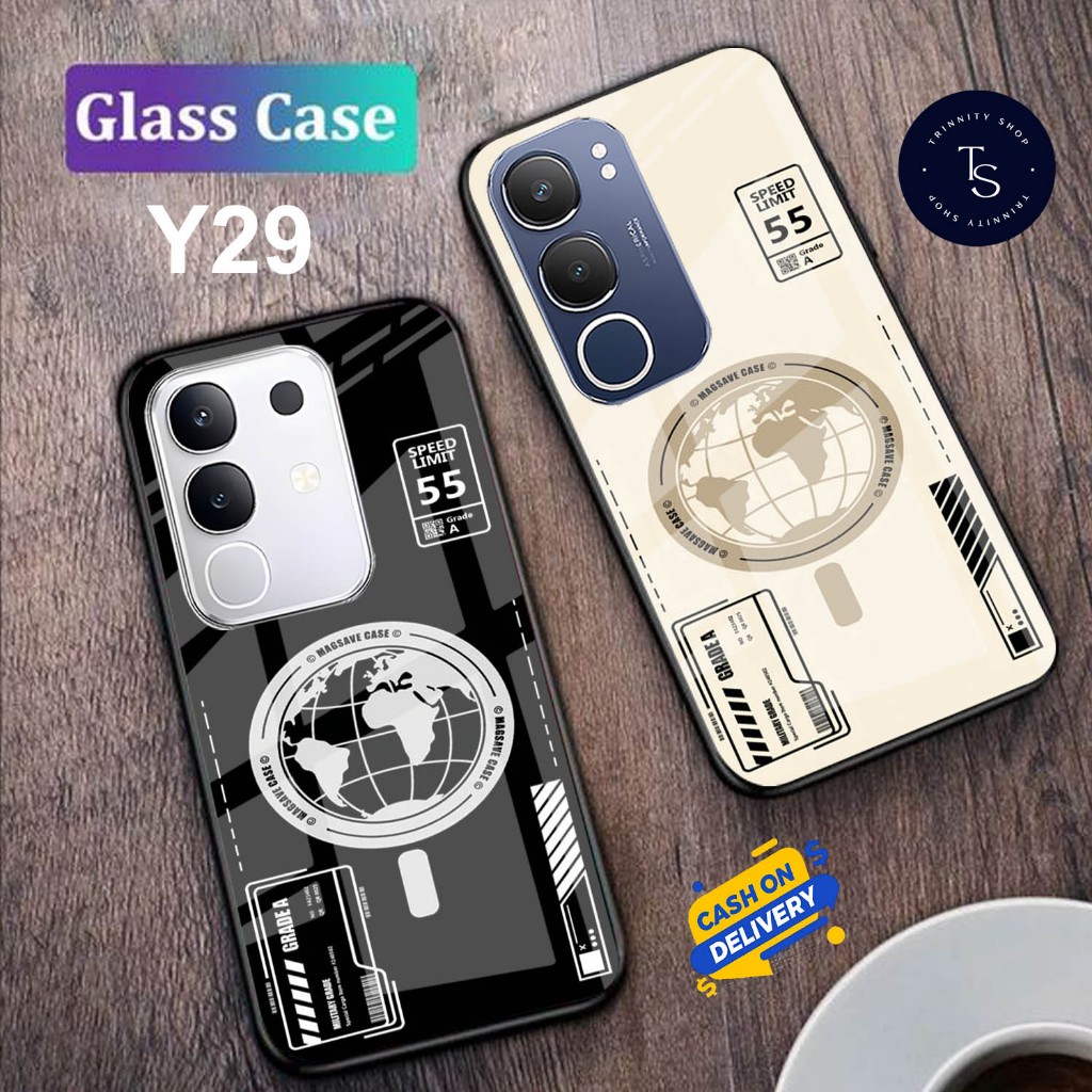 Softcase Kaca For VIVO Y29 (4G) & VIVO Y29 (5G) - Case Handphone For VIVO Y29 (4G) & VIVO Y29 (5G) [