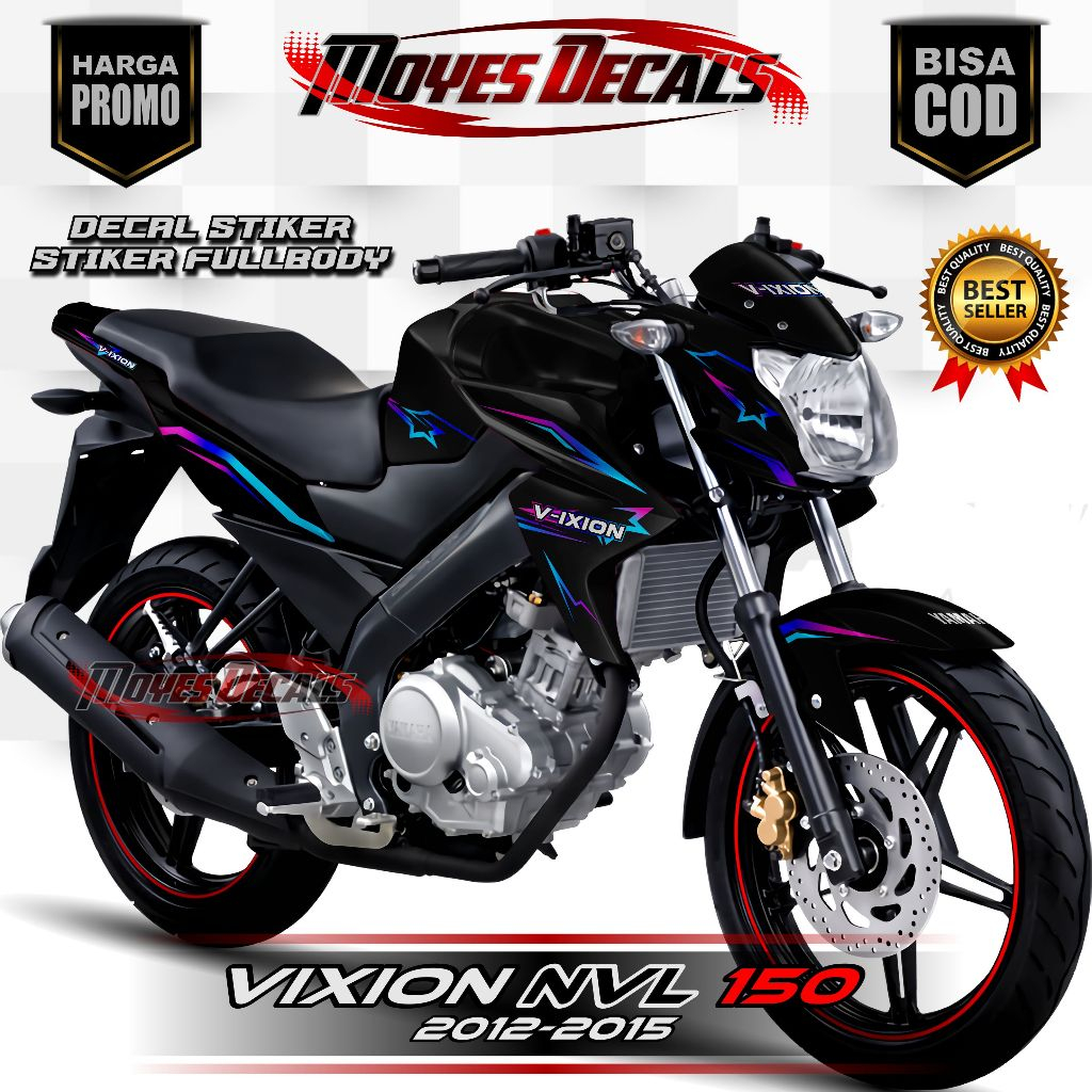 Decal / Stiker Fullbody Vixion NVL 2012-2015 Motif Bintang MYS1557