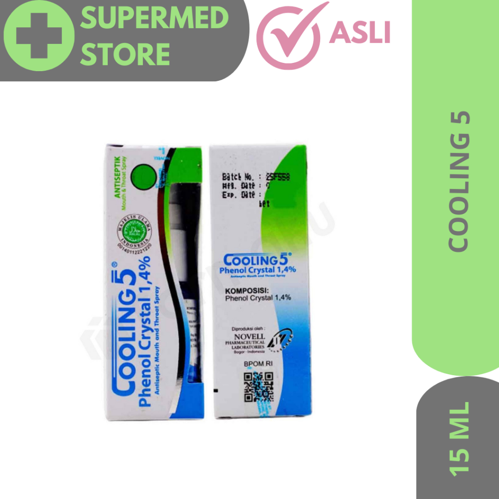 Cooling 5 Botol 15 ml / Obat Sakit Tenggorokan / Spray Sakit Tenggorokan Radang