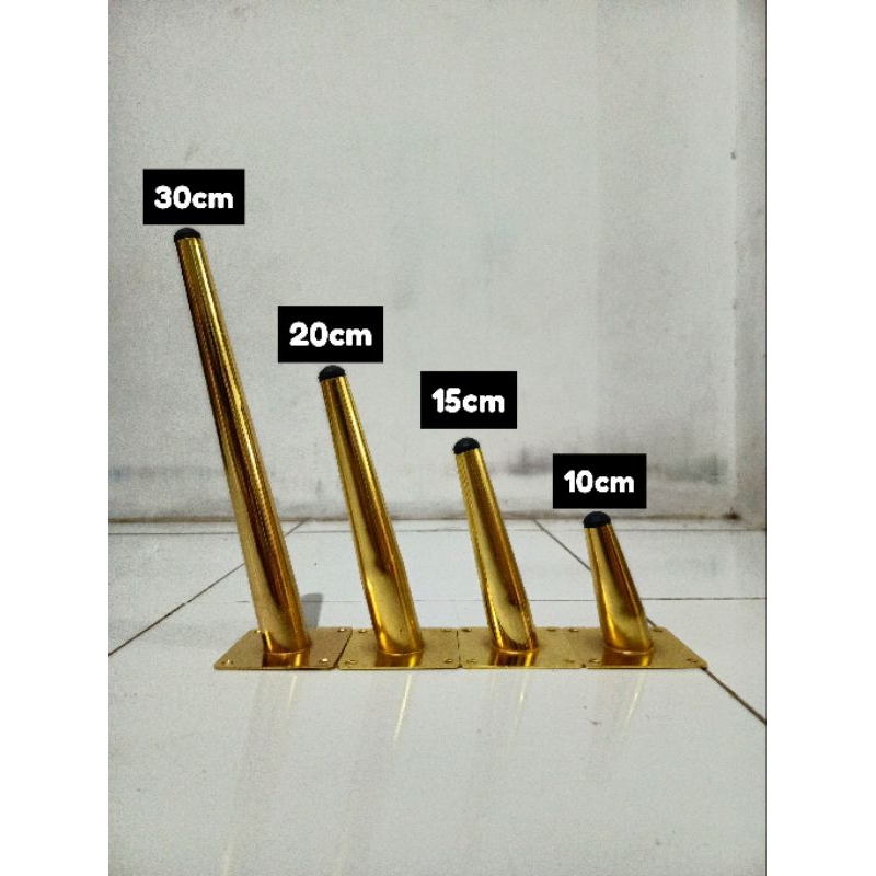 Kaki sofa retro besi/kaki kursi besi / sofa leg stainless/kaki stainless kerucut GOLD