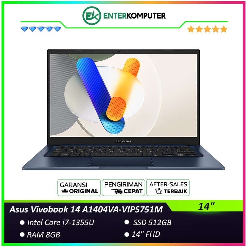 Asus Vivobook 14 A1404VA-VIPS751M - Core i7-1355U RAM 8GB