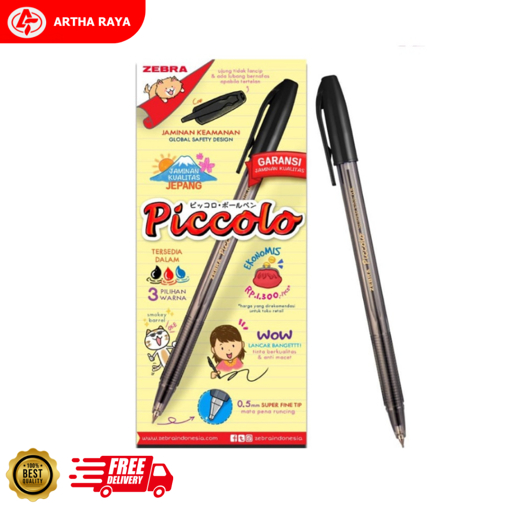 

Pena Zebra Piccolo Fine 0.7 Pack Isi 12 Pcs