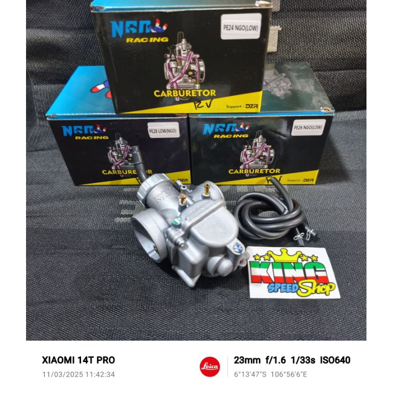 KARBURATOR NGO KARBU PE TIPE LOW UKURAN PE 24 / PE 26 / PE 28 UNIVERSAL ORIGINAL NGO