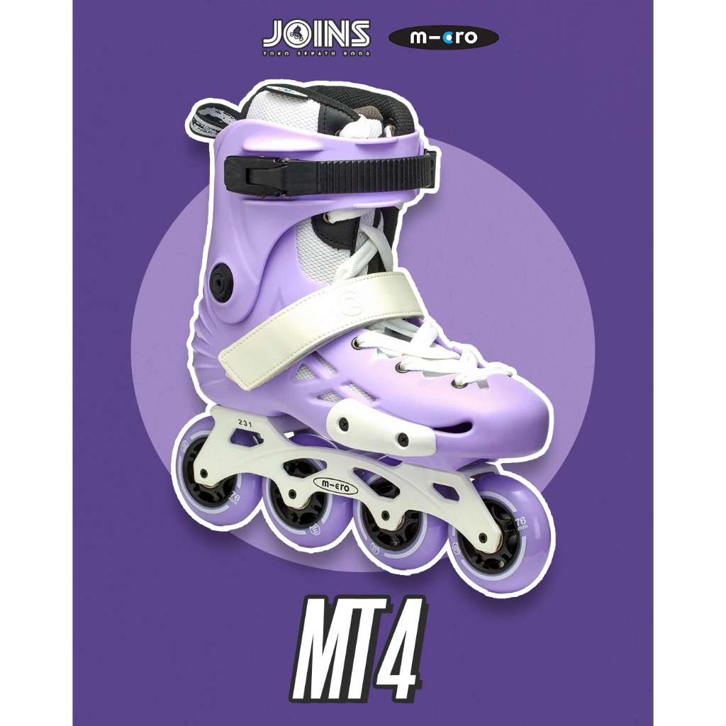 Sepatu roda inline skate Micro Mt4 Lavender