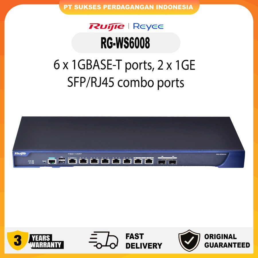 Reyee Ruijie RG-WS6008 High-performance AC for medium and large-scale networks Hardware AC