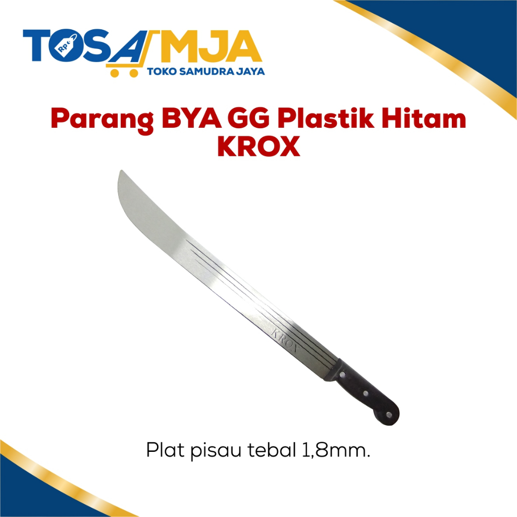 Pisau Serbaguna Kebun Golok Crocodile 24inch 60cm Gagang PLASTIK HITAM / Paarang BUAYA / Ambang Sema
