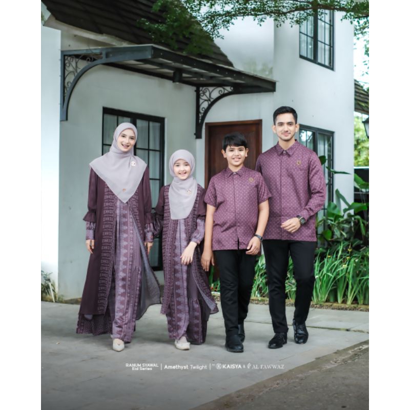 KAISYA - SARIMBIT RANUM SYAWAL AMETHYST TWILIGHT/COUPLE/SERAGAMAN KELUARGA