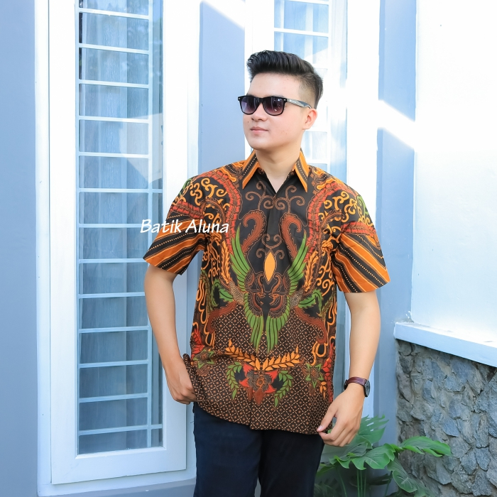 Batik Aluna Kemeja Pria Lengan Pendek PD 004