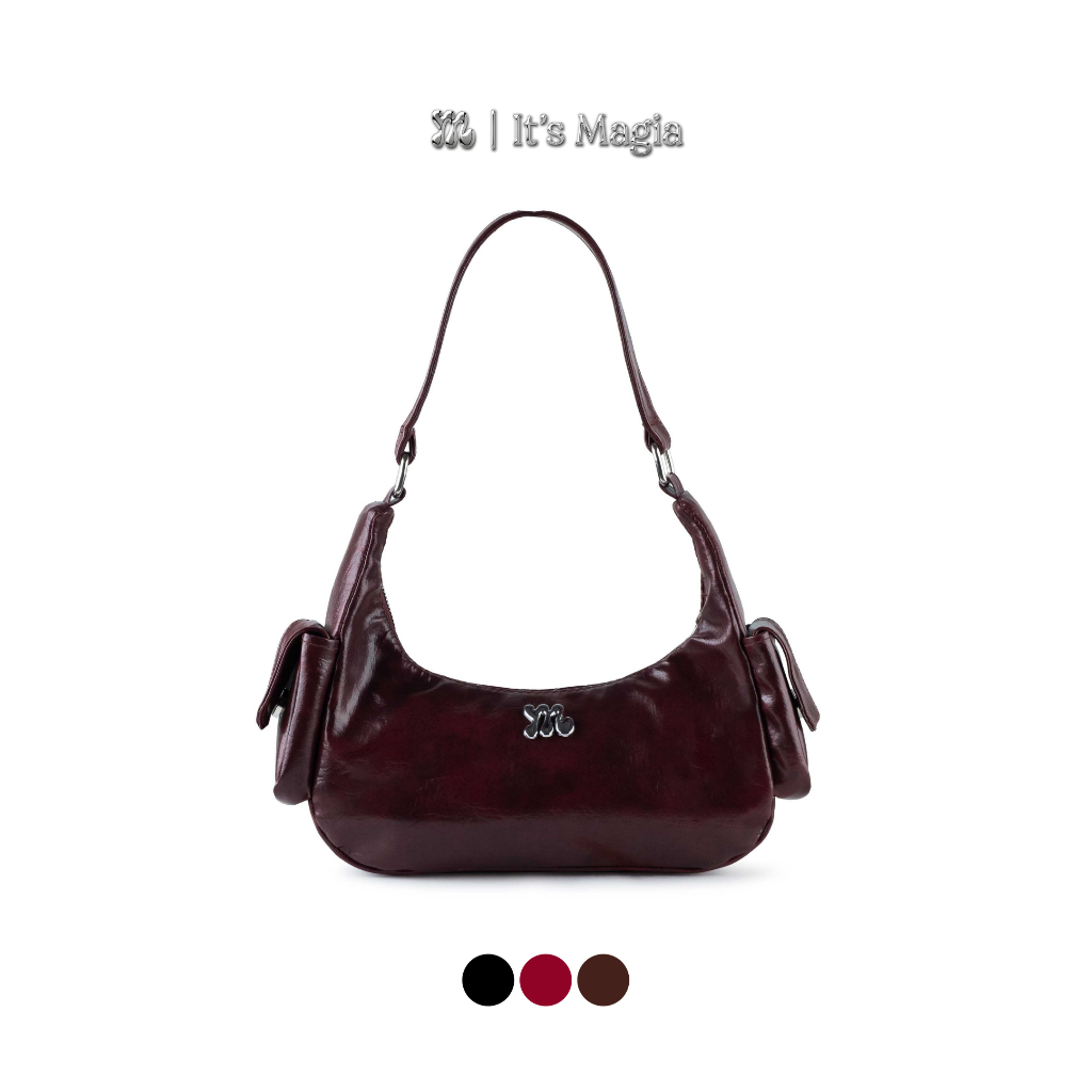 Magia Yura Bag Redwine Leather Handbag and Shoulder Bag