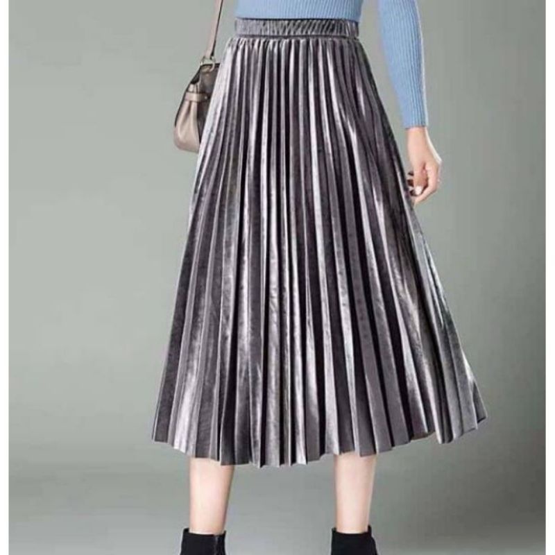 ROK PLISKET PREMIUM VELVET BLUDRU 7/8 //ROK BLUDRU 7/8 PREMIUM