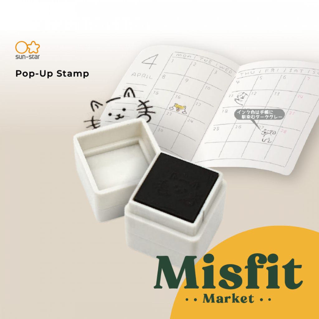 

Sun Star Pop-Up Animal Stamp Stempel Karakter Jurnaling