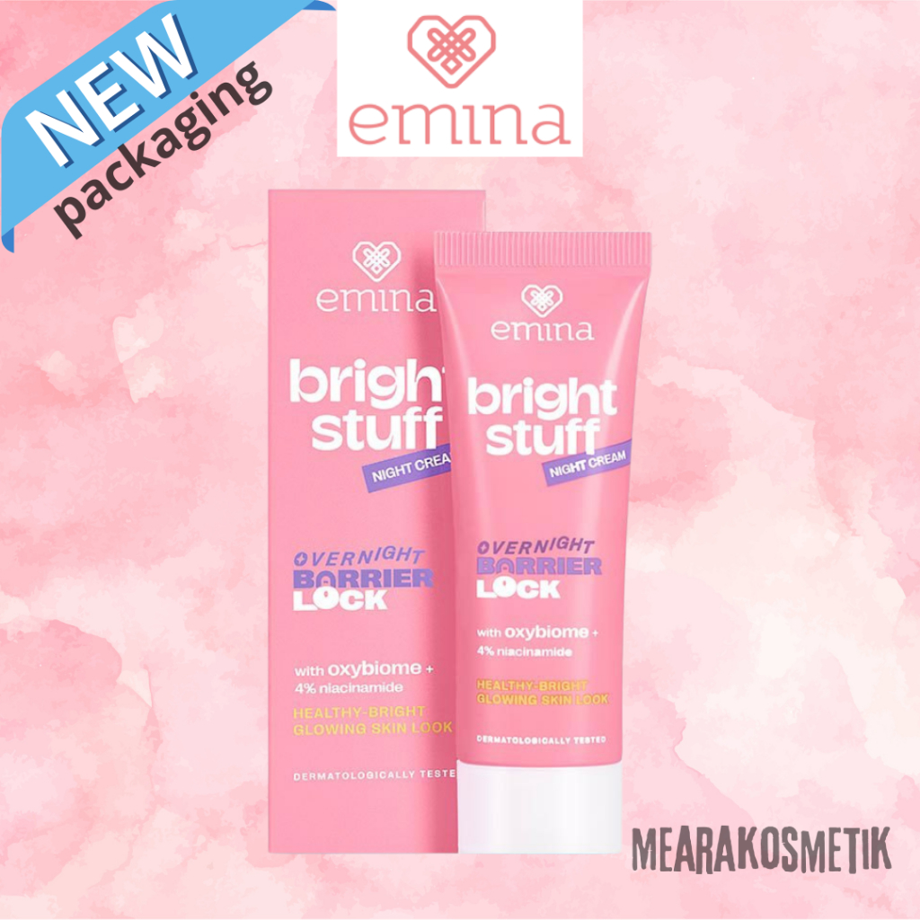 Emina Bright Stuff Night Cream 20g - cream malam - KEMASAN BARU