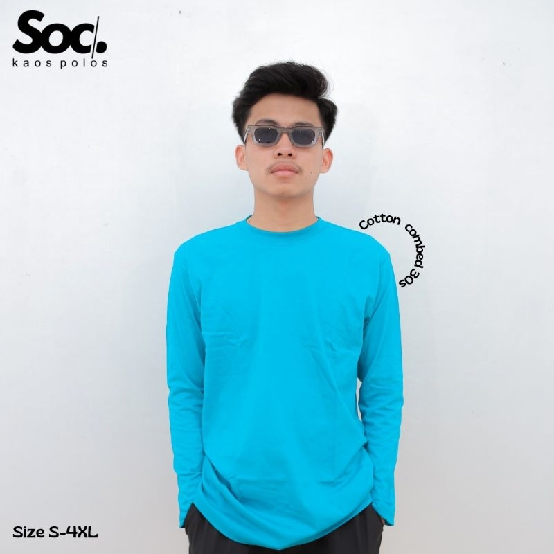 Kaos Unisex Tosca Muda Lengan Panjang - Combed 30s 100% Katun Halus | Size S-4XL
