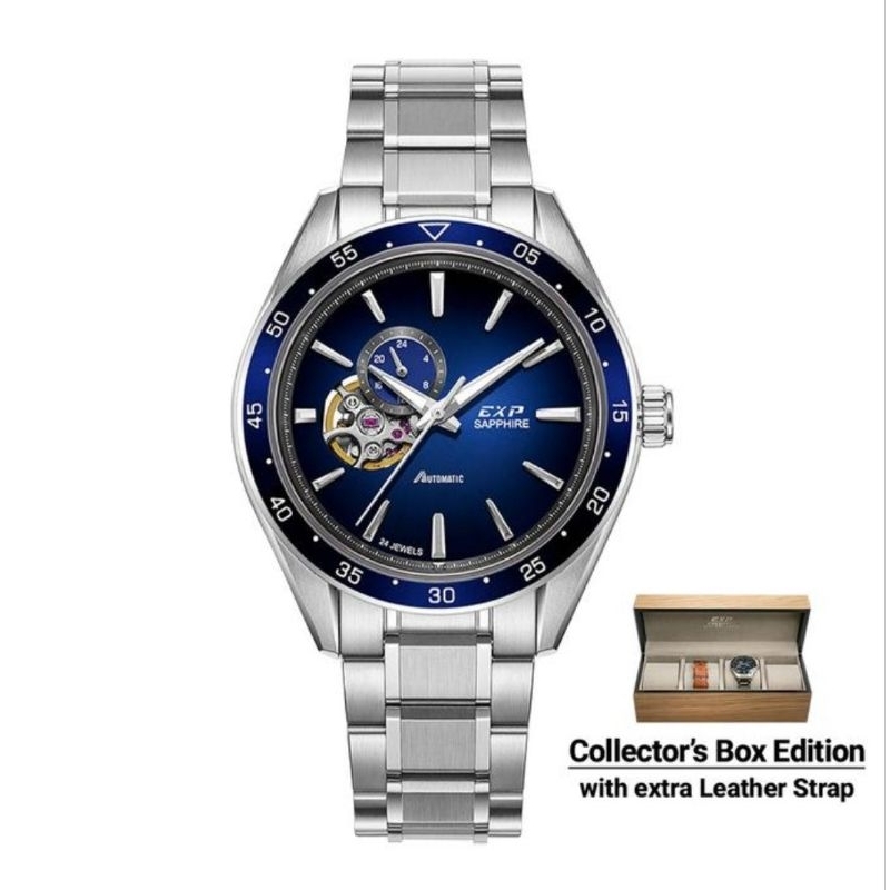 jam tangan Pria expedition Exp 6858 original paket Automatis blue