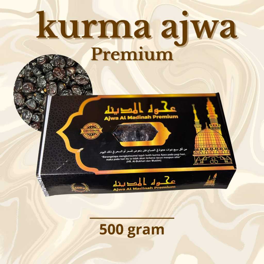 

Kurma ajwa dates 500gr ajwa madinah