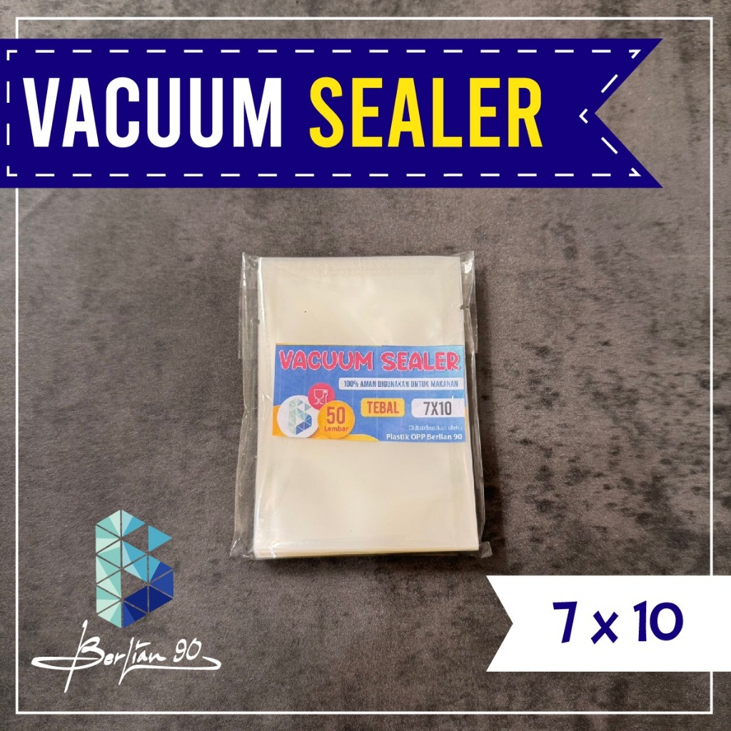 PLASTIK VACUM SEALER 7 x 10 cm / Plastik Vakum Sealer / Plastik Vacuum Makanan  Isi 50 Lembar