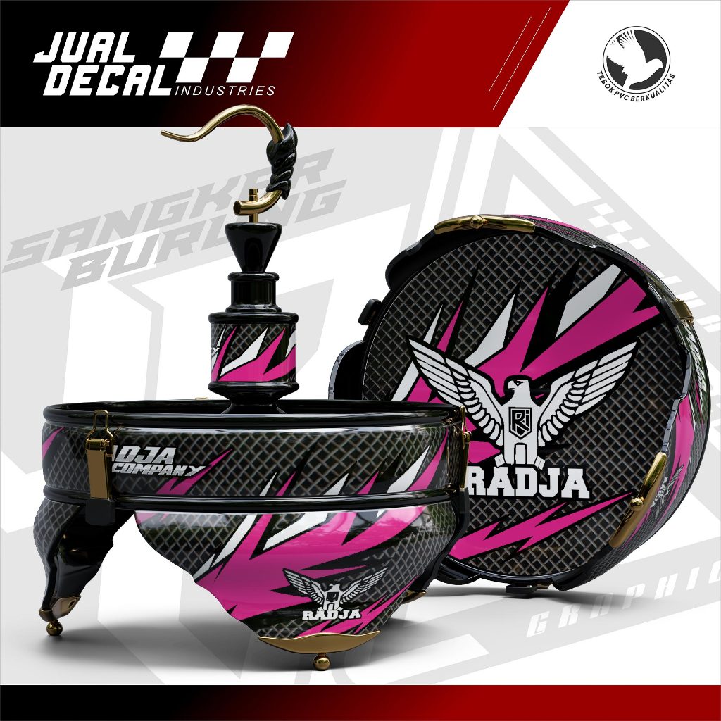 Decal Tebok Love Bird Variasi RADJA COMPANY 2 Stiker Sangkar Lovebird Pleci Helopet