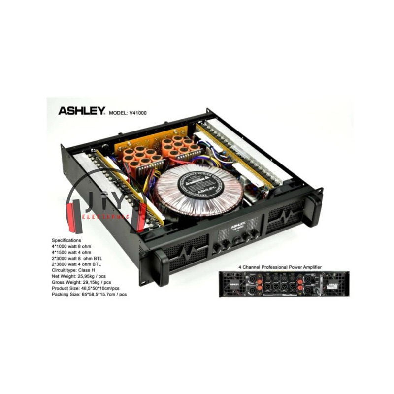 Power Ashley 4 Channel Class H V41000 V-41000 V 41000