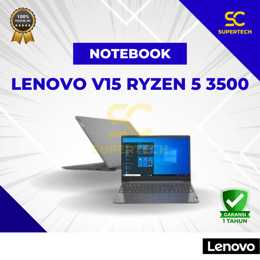 Notebook LENOVO V15 RYZEN 5 3500 4GB 512SSD 15.6 FHD W10 OHS