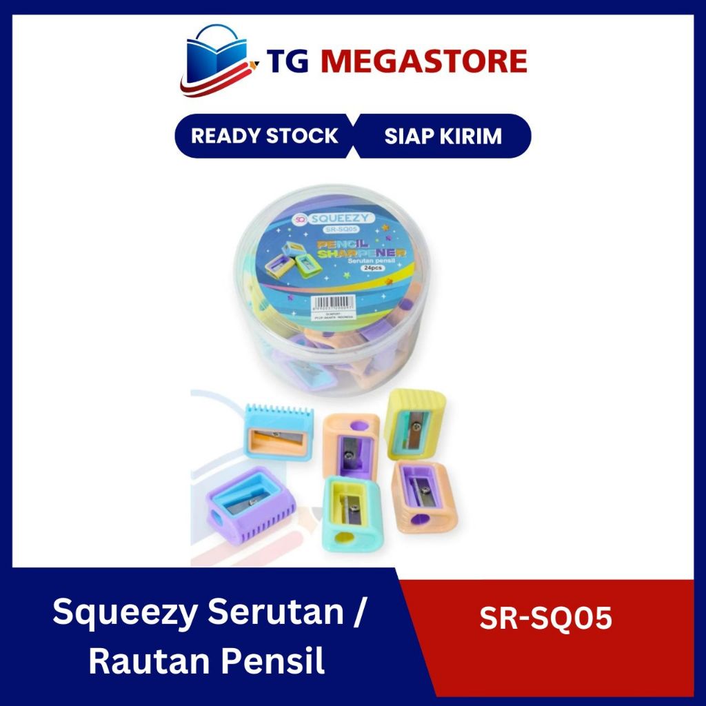 

Squeezy Serutan / Rautan Pensil SR-SQ05 Berkualitas