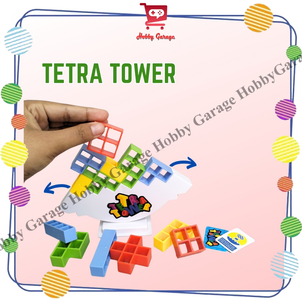BOMBERTOYS Mainan Edukasi Anak dan Dewasa Tetra Tower Tetris Balancing GameTetra
