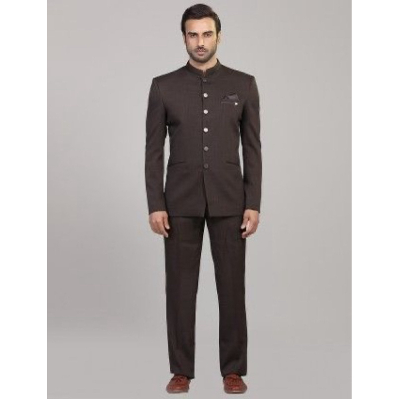 JAS SEMI KOKO MANDARIN WARNA MAHOGANY - jasko pria dewasa - jas mandarin warna mahogany