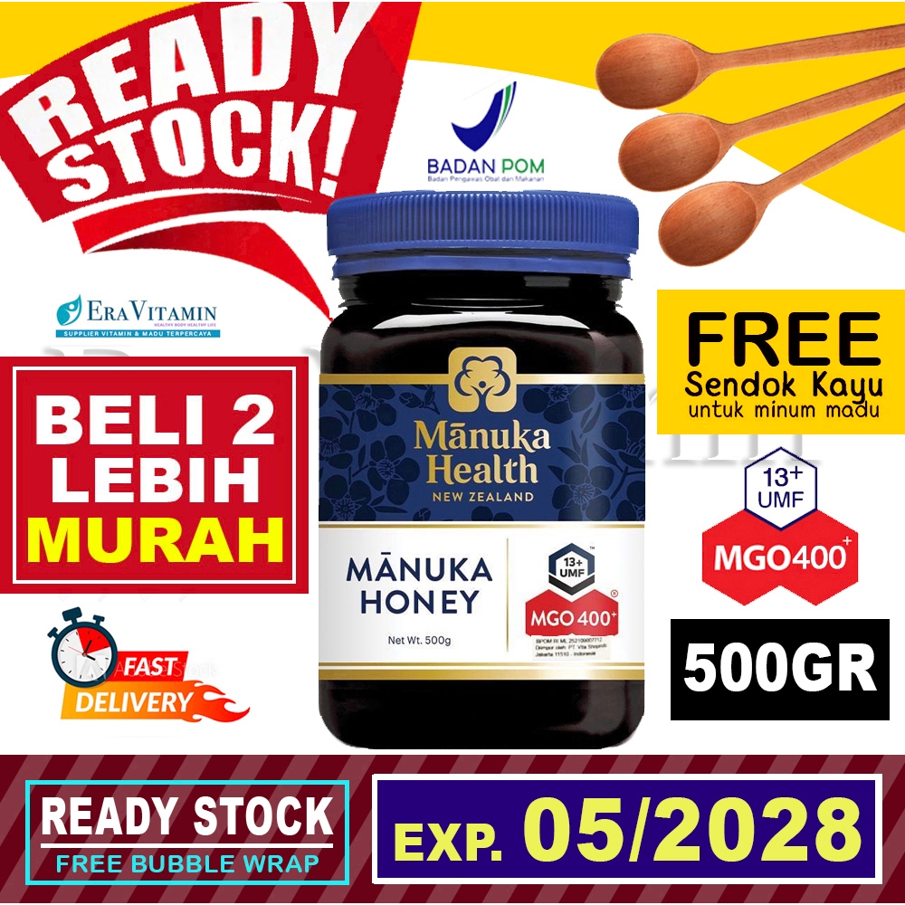 

[BPOM] Manuka Health MGO 400+ (500g) madu Manuka Honey asli UMF 16