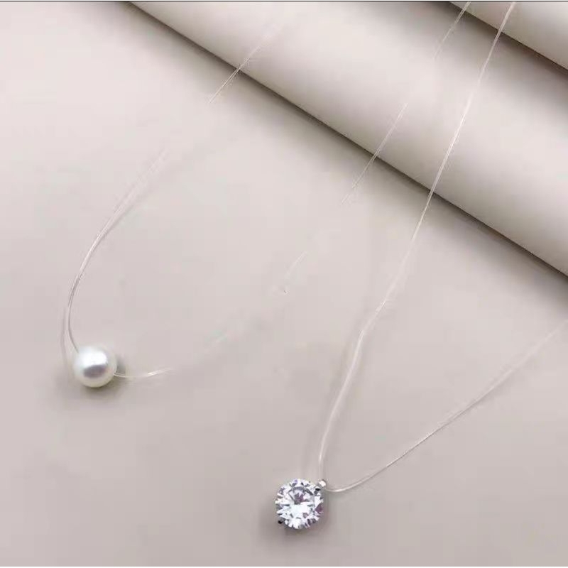 MINISO BALI | Kalung Wanita Simple Elegan Kalung Mutiara Polos Kalung Permata Aksesoris Fashion Wani