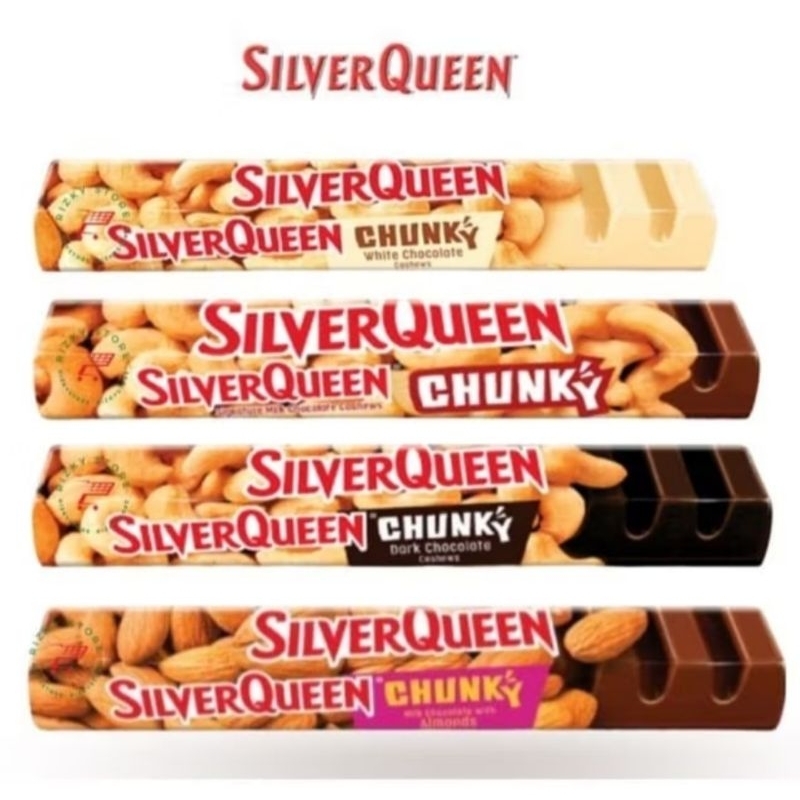 

Silverqueen Chunky Bar 85gr, Halal / Mede/ Almond / Exp 11/03/26