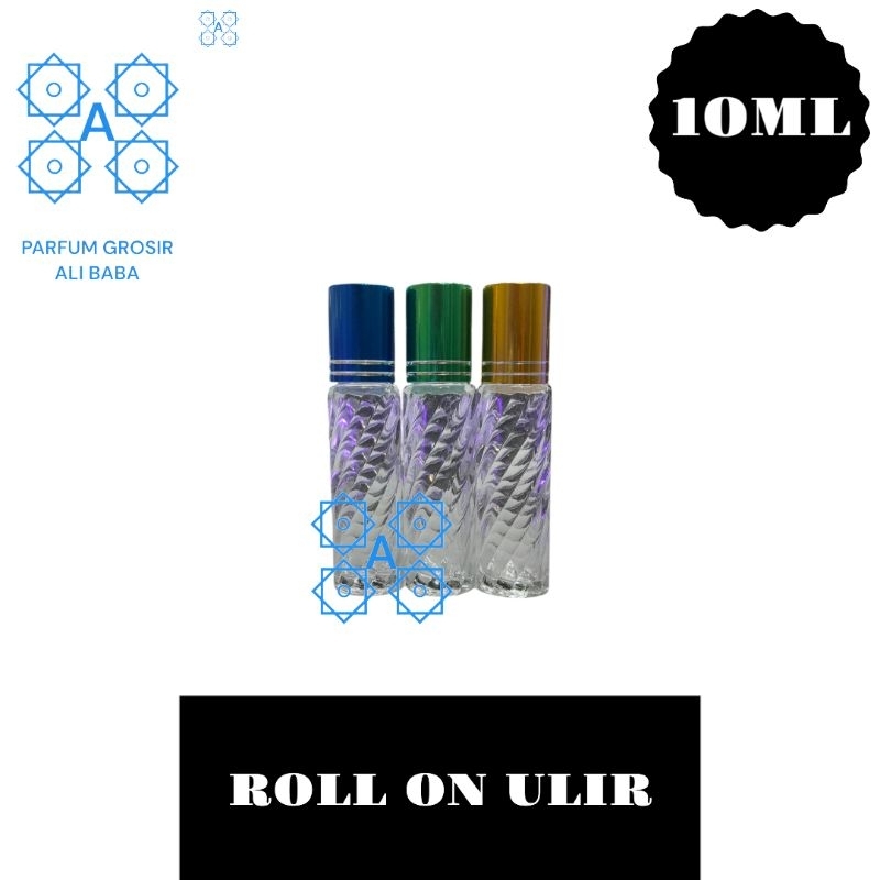 BOTOL PARFUM ROLL ON 10ML ULIR WARNA-WARNI | DRAT | COLOR | BOTOL KOSONG 10ML ROLL ON ULIR