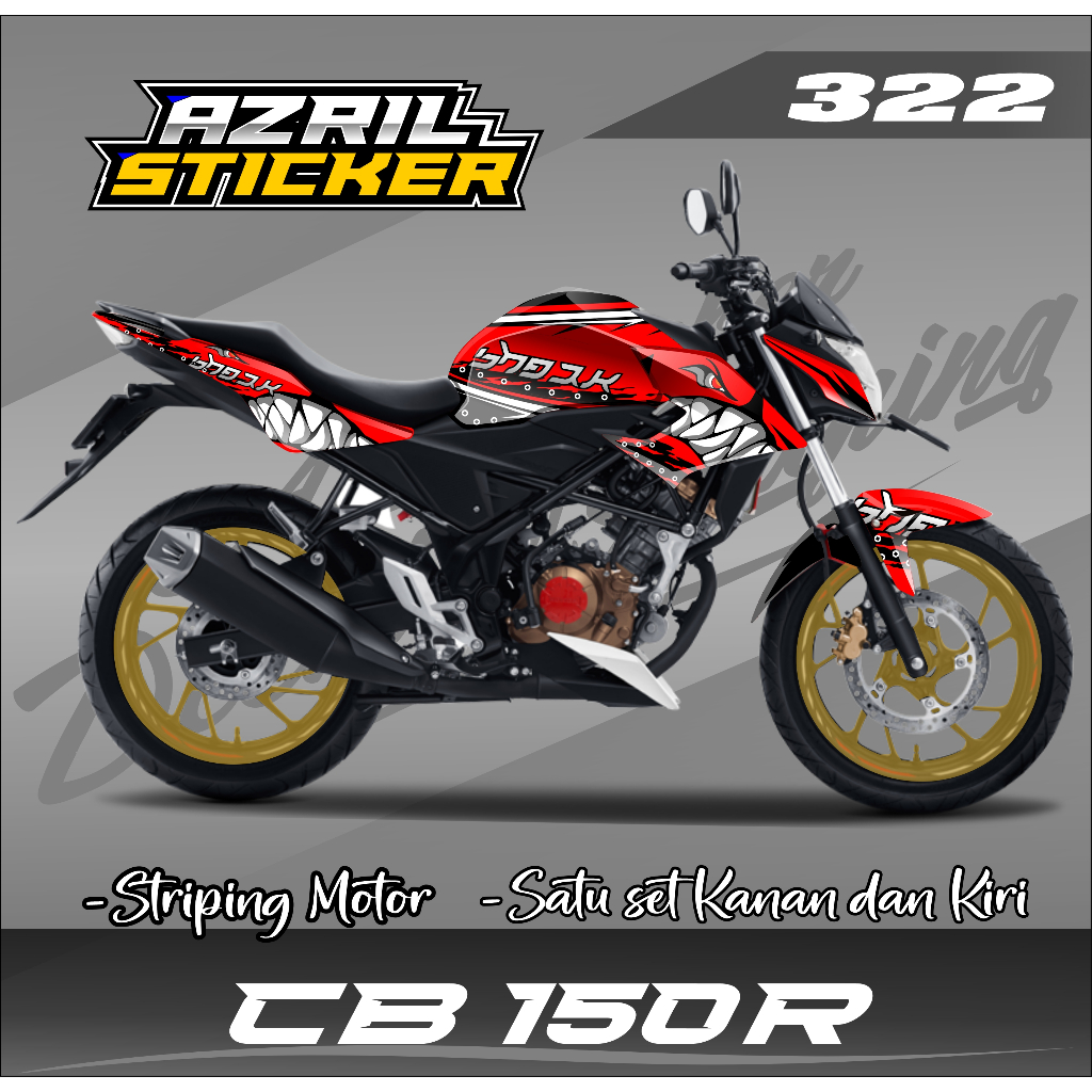 Decal Sticker Full Body CB150R Facelift 2015-2018 V2 Ful Blok - Dekal CB150R New Az 322