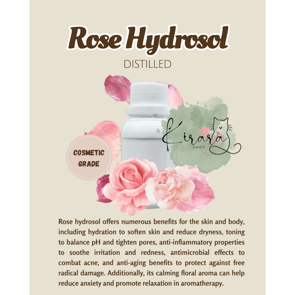 1liter Rose Hydrosol Distilled Rose Water Organic
