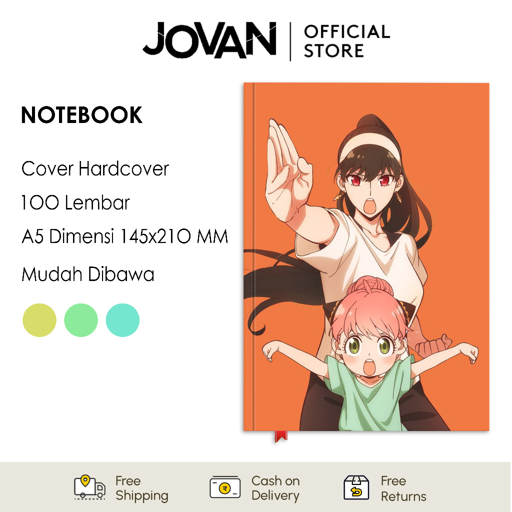 

Notebook Hardcover Custom Spy x Family 11 Buku Tulis Catatan Note Agenda Planner Jurnal Diary Notebook Anime